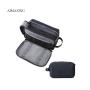Black Large High-Quality Men's Toiletry Bag with Multiple Compartments Durable Material Large Capacity for Travel Gym Use