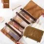 wholesale custom label cheap travel small nylon portable foldable mesh brush holder and makeup zipper cosmetic bags