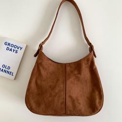 New design Retro PU leather shoulder bag for women Simple plain wholesale handbags ladies fashion Bucket bag