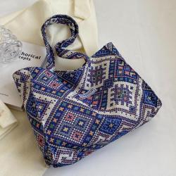 High School Large Capacity Ethnic Style Tote Bag Female Instagram New FashionShoulder-Carrying Bag