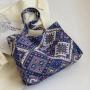 High School Large Capacity Ethnic Style Tote Bag Female Instagram New FashionShoulder-Carrying Bag