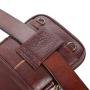 Genuine leather men's outdoor sports waist bag with leather belt