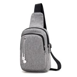XL014 Men's Chest Bag New Version Waterproof Oxford Fabric Crossbody Bag With Earphone Hole Durable Fashion Shoulder Backpack