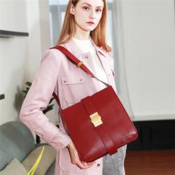 New arrival genuine leather messenger bag vintage casual bucket designer bags for women