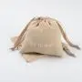 Eco-Friendly Organic Soft Brown Cotton Muslin Drawstring Gift Jewelry Bag Muslin Soap Pouch For Sale