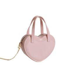 wholesale 2024 new cute girls Candy pvc chain small bags Heart shaped  fashion handbags for women