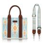Popular Retro Canvas Bohemian Shoulder Tote Bag Luxury Design Handbags With Shoulder Strap Large Capacity Jacquard Handbag