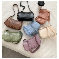Korean 2021 New Alligator Underarm Bag Ins Single Shoulder Bag Female Pu Ladies handbags