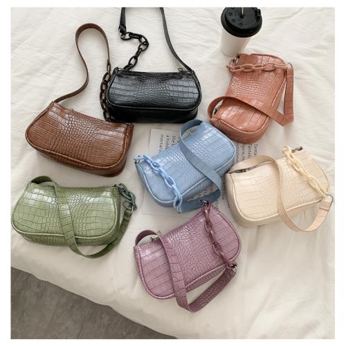 Korean 2021 New Alligator Underarm Bag Ins Single Shoulder Bag Female Pu Ladies handbags
