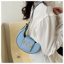 Popular design 2024 pu leather simple new crescent handbag women's underarm bag trend fashion shoulder dumpling bag