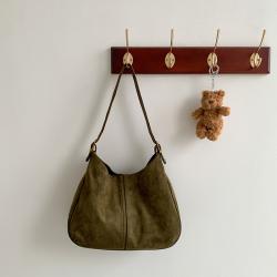 New design Retro PU leather shoulder bag for women Simple plain wholesale handbags ladies fashion Bucket bag