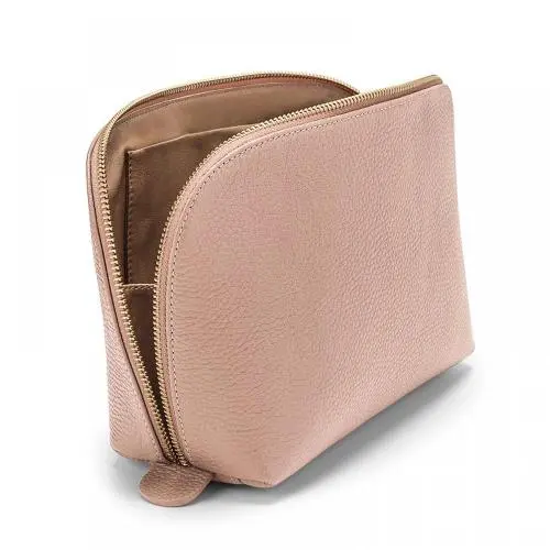 Elegant leather travel cosmetic bags makeup travel bags