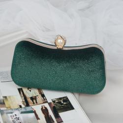New Velvet Gilded Retro Party Handbag Evening Bags for Women Wedding Bag Celebrity Solid Color Qipao Dress Bag Lock Buckle