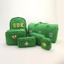Keymay RTS 19 Colors Stock DIY Personalized Chenille Letter Pattern Patches Toiletry Mekup Pouch Travel Bag Nylon Cosmetic Bag