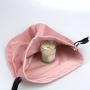 Wholesale Screen Printing Velvet Bottom Gift Candle Bag Drawstring Luxury Soft Cosmetic Hair Wig Packing Velvet Dust Pouch