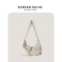 External Pocket Drawstring Shopping Bag Japanese Nylon Women Large Capacity Classic Tote Bag Shoulder Bags