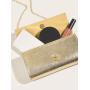 Factory hot selling golden women clutch bags with acrylic chain dinner dress clutch purses and handbags for women wallets