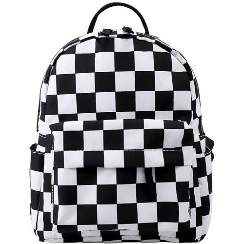 Gelory Unisex Plaid Nylon Female Travel Day Pack Laptop Backpack Book School bags School Casual Rucksack Women Bag