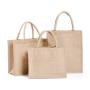 Custom Logo Color Natural PE Coating Lamination Burlap Eco Friendly Grocery Reusable Jute Shopping Bag Tote Bags