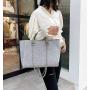 ZWY213 New Wholesale Ladies Chain Bucket Bag Canvas Daily Business Work Travel Tote Bag Simple Fashion Shopping Shoulder Bag