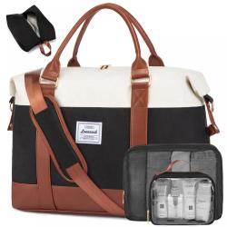 LOVEVOOK large Carry on Overnight bags with Shoe Hospital Bag for women Weekender gym Bag Travel luggage Duffle Toiletry handbag