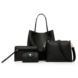2024 new design lychee grain women's bags fashion women bag single shoulder bag handbag diagonal cross four sets of wholesale