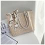 Large Capacity Rattan Tote Bag Fashion Straw Braided Handbags  Beach Bag for Women