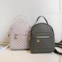 New printing leather backpack for woman 2024 backpack purse for women fashion girls schoolbag small bag Korean shoulder bag