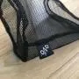 Recyclable Custom Logo Round Bottom Black Mesh Drawstring Packaging Bag Promotional Mesh Gift Packaging Pouch