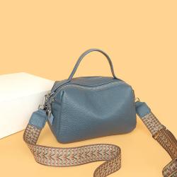 New large capacity first layer cowhide crossbody bag ladies fashion purse pu leather bags handbag for woman