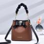 2023 New Bow Fold Thread Open Button Handbag For Women Retro Bucket Bag Sacs A Main Chic Pour Femme Bags Woman Ladies