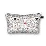 Make Up Pu Leather Flowers 3D Print Fashion Women Brand Makeup Insulated Cosmetic Bag