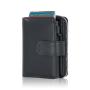 Professional Slim Business Card Carrier Name Card Holder Wallet With Magnetic Shut RFID Blocking Wallet With Pop Up Leather Case