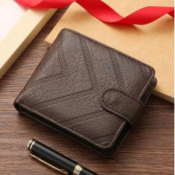 New design horizontal wallet men PU business fashion 2024 large capacity multifunctional card bag retro money clip