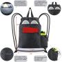Gelory Fashion Drawstring Backpack Gym Backpack Sports Bag For Swim Women Men Workout Bag Draw String Back Sack For Soccer Beach Gear