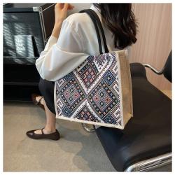 ZR629 Woman Bag Handbag Retro Canvas Fashion Female Working Portable Big Shoulder Underarm Bag Girl Versatile Tote Bag Shopping