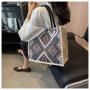 ZR629 Woman Bag Handbag Retro Canvas Fashion Female Working Portable Big Shoulder Underarm Bag Girl Versatile Tote Bag Shopping