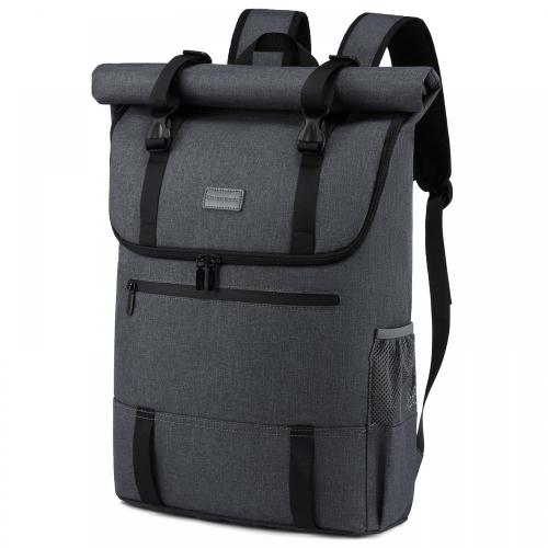 LOVEVOOK Large Capacity Waterproof Laptop Rucksack Daypack Oxford School Work Travel Laptop Backpack Rolltop Backpack Unisex