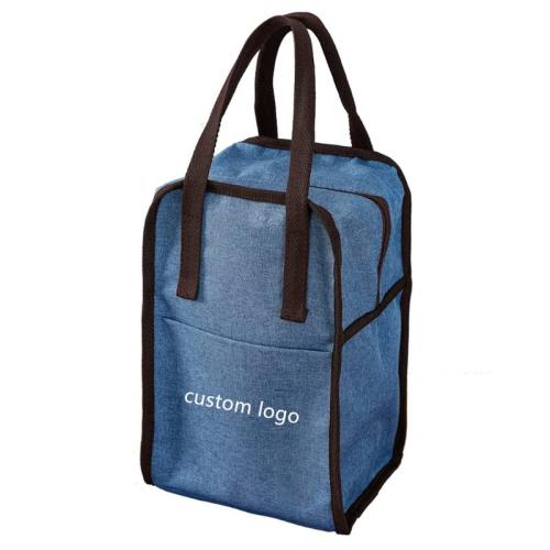 Custom Logo Food Delivery Aluminum Foil Thermal Insulated Tote Lunch Bag Insulated Cooler Picnic Bag
