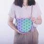 2021 New arrival factory wholesale geometric luminous school bag girls shoulder bag ladies messenger purse women hand bags