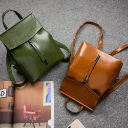 Realer 2021 new fashion backpacks women's high quality genuine leather bag packs casual vintage school bags for women ladies