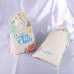 Custom Digital Color Printing Cotton Linen Dust Bag For Packaging Shoes Drawstring Gift Promotion Shoes Pouch