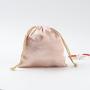 Colorful Custom Logo Printed Small Jewelry Faux Silk Packing Bag High End Drawstring Gift Silk Bag