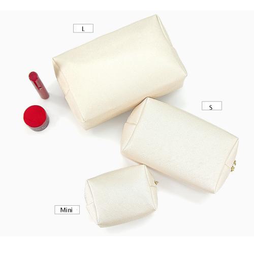 Gelory Minimalism Makeup Pouch Travel Toiletry Bag Daily Use PU Leather Cosmetic Bag for Women