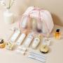 Hot sell factory directly double layer pvc cosmetic bag travel  kits pvc makeup bag  pvc wash bag
