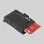 Leather Aluminum Holder Card Holder Metal Alloy Pop Up Wallet Metal Card Holder With Coin Purse