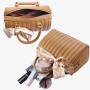 Susen Chrisbella Solid color Portable Single Shoulder pleated Boston dubai Hand Bag tote handbag for women