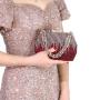 2024 rhinestone chain shoulder bag handbags silvery fashion purses ladies crossbody bags box evening clutch bag