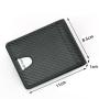 NEW Carbon Fiber Pattern Men's Leather Wallets RFID Blocking Card Bag Vintage Black Credit Card Holder Money Cash Clip