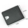 NEW Carbon Fiber Pattern Men's Leather Wallets RFID Blocking Card Bag Vintage Black Credit Card Holder Money Cash Clip